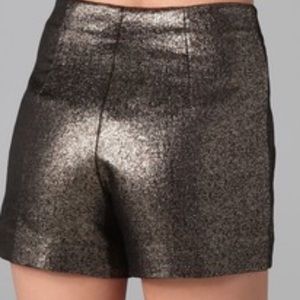 DVF gold shimmery clean simca shorts NWT